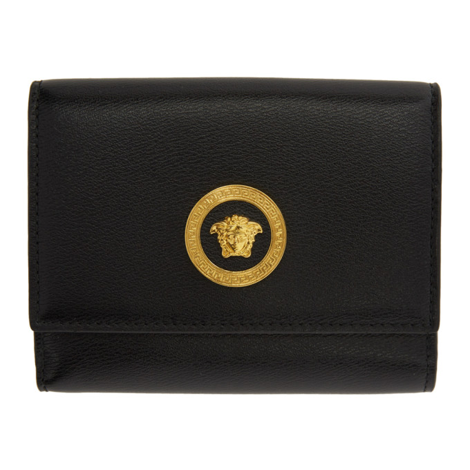 680x680 Versace Black Icon Coin Pouch Wallet In Black Modesens