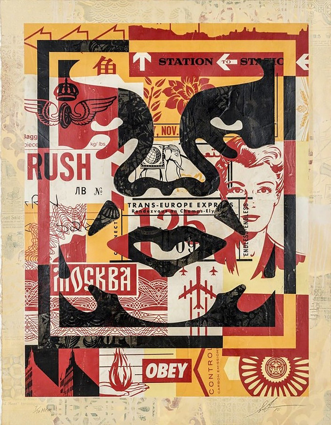 677x868 Shepard Fairey Icon Collage Set Iii