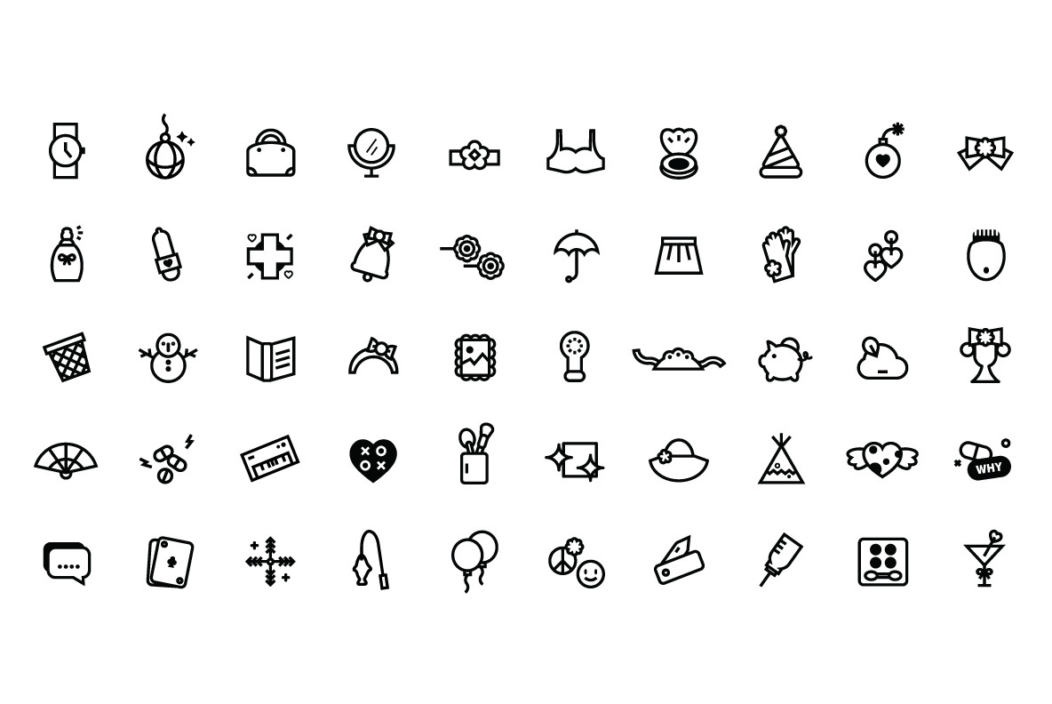 1184x792 Girl Stuff Icon Collection