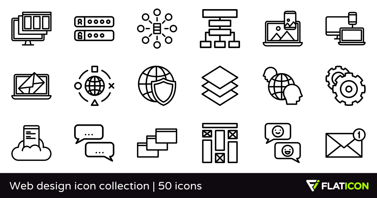 1200x630 Web Design Icon Collection Free Icons