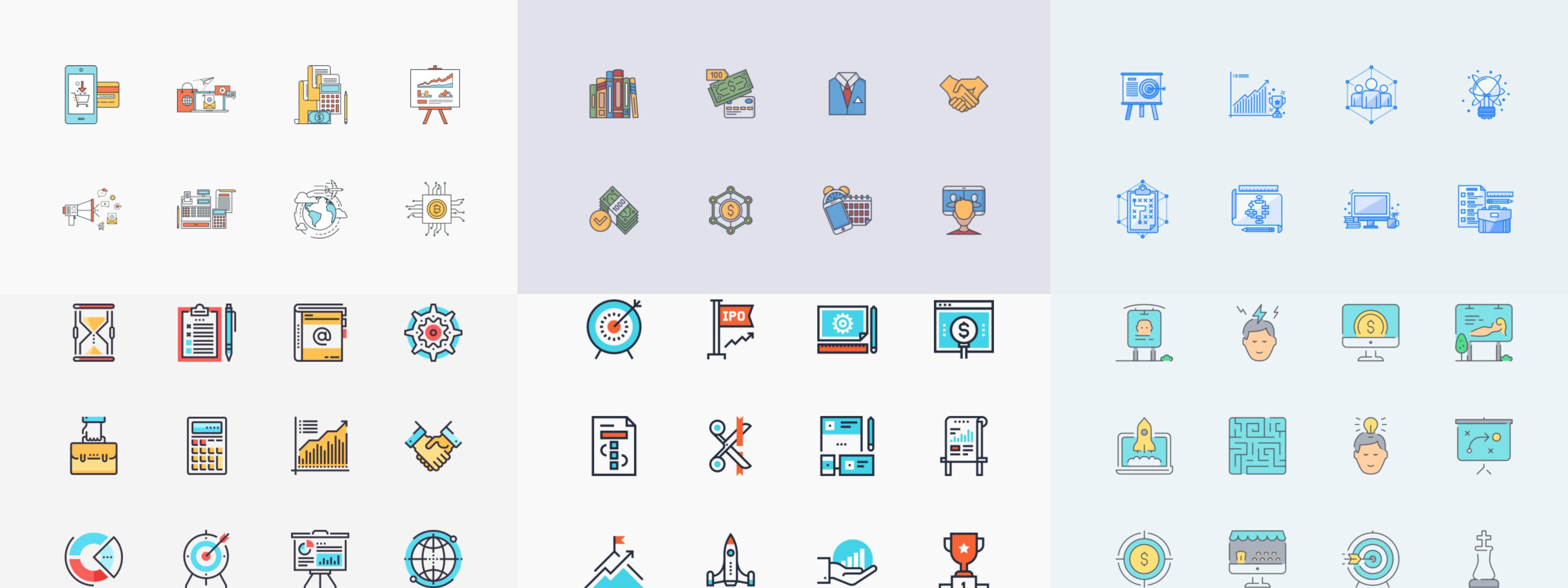 4000x1500 Best Business And Finance Icon Collection