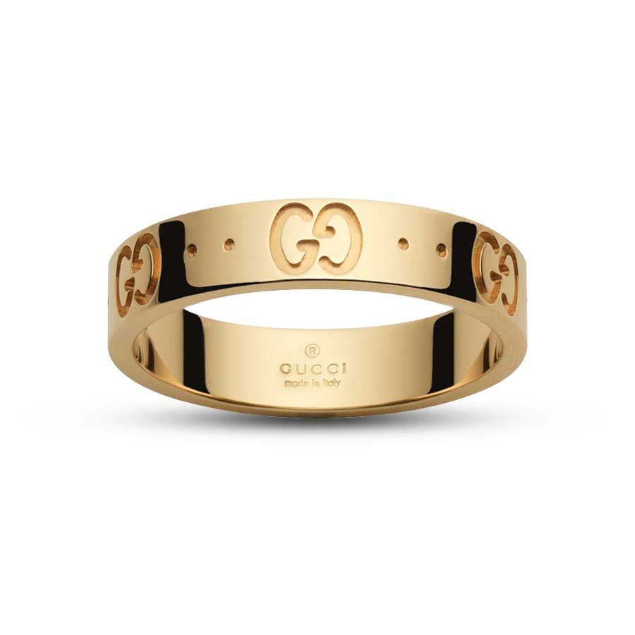 900x900 Gucci Icon Collection Yellow Gold Double G Ring