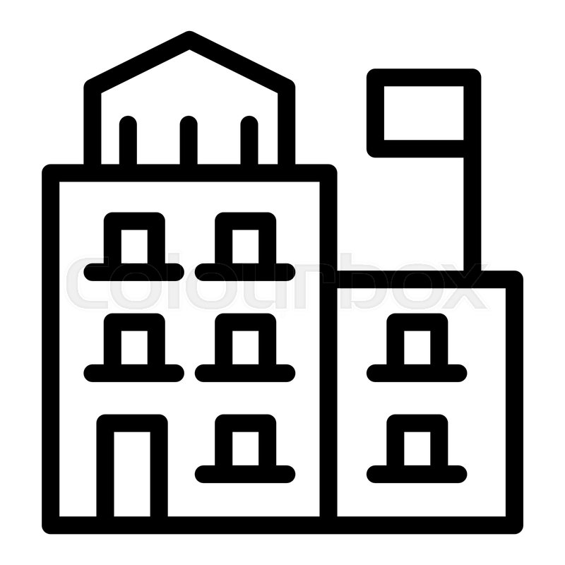 800x800 University Line Icon College Vector Stock Vector Colourbox