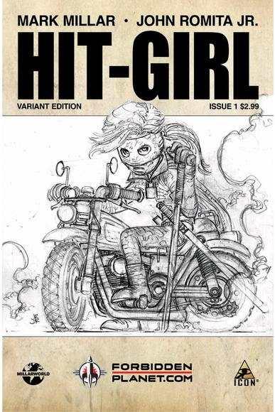 387x580 Hit Girl Forbidden Planet Sketch Variant Mark Millar Marvel Icon