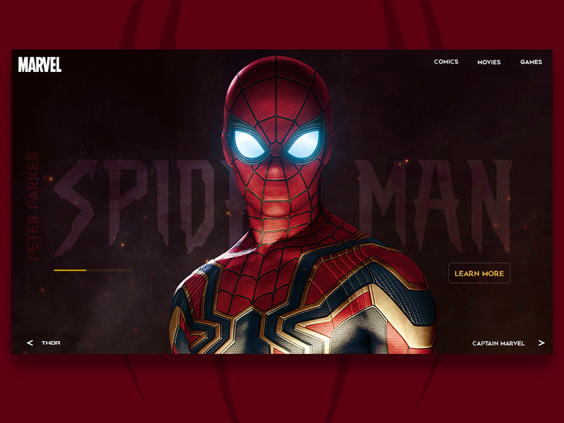 800x600 Spider Man Website Design Concept