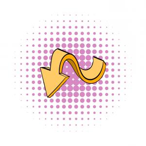 300x300 Wavy Arrow Multicolored Icons Thin Line Icon For Website Design
