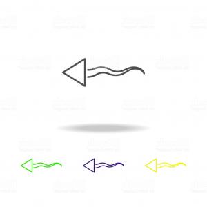 300x300 Yellow Wavy Arrow Icon Comics Style Vector Handandbeak