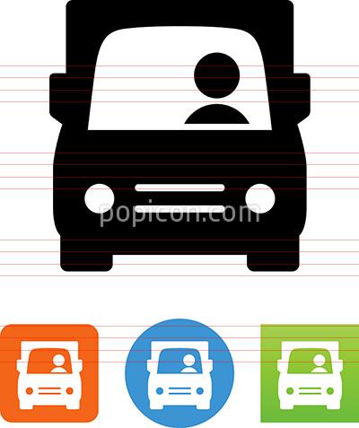 400x477 Commercial Truck With Driver Icon