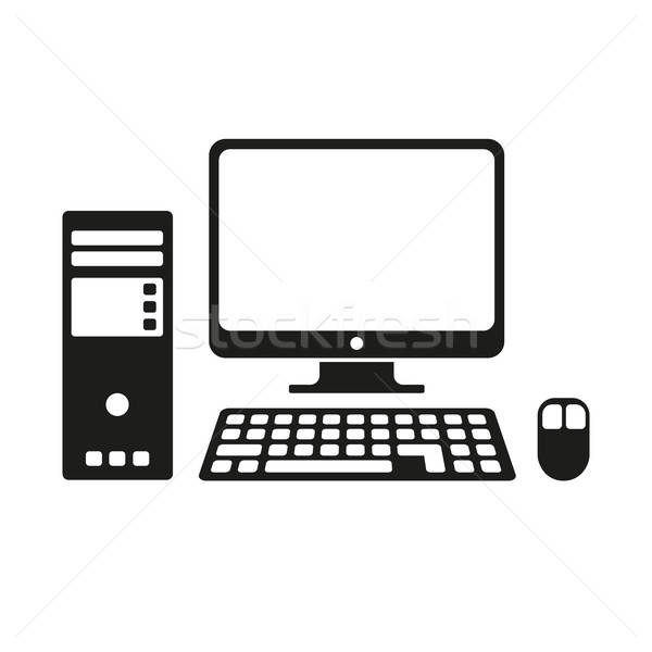 600x600 Computer Icon Vector Illustration Vadym Tynenko