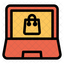 256x256 Computer Bag Icon Of Colored Outline Style