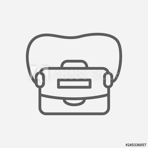 500x500 Computer Bag Icon Line Symbol Isolated Vector Illustration