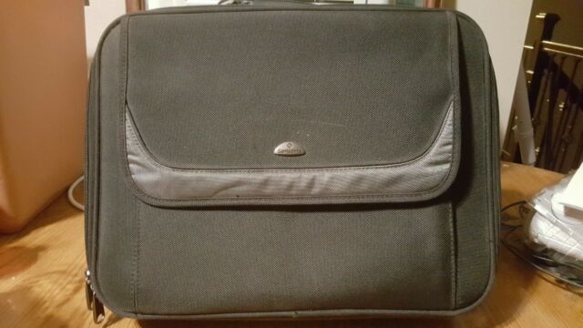 640x360 Icon Briefcase Black Nylon Padded Laptop Computer Bag Travel