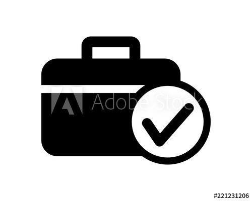 500x400 Black Computer Bag Secure Protect Image Vector Icon Logo Symbol