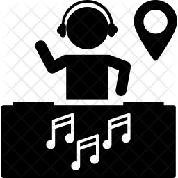 256x256 Concert Location Icon Of Glyph Style