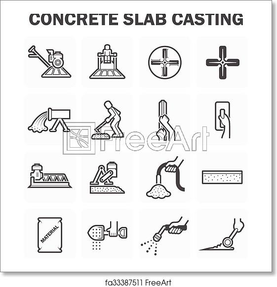 561x581 Free Art Print Of Concrete Floor Icons Concrete Floor Casting