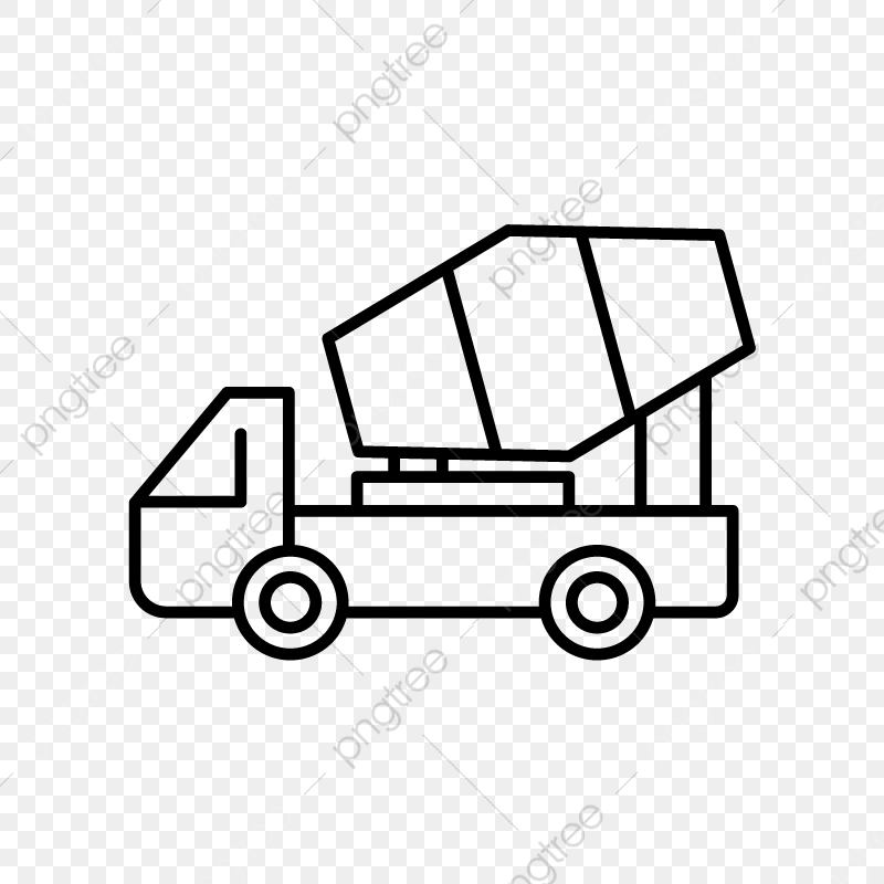 800x800 Vector Concrete Mixer Icon, Concrete Icon, Construction, Mixer