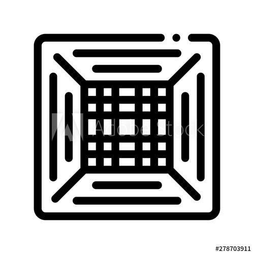 500x500 Office Climate Conditioner Vector Thin Line Icon Conditioner