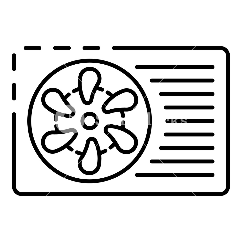 1000x1000 Outdoor Conditioner Icon Outline Outdoor Conditioner Vector Icon