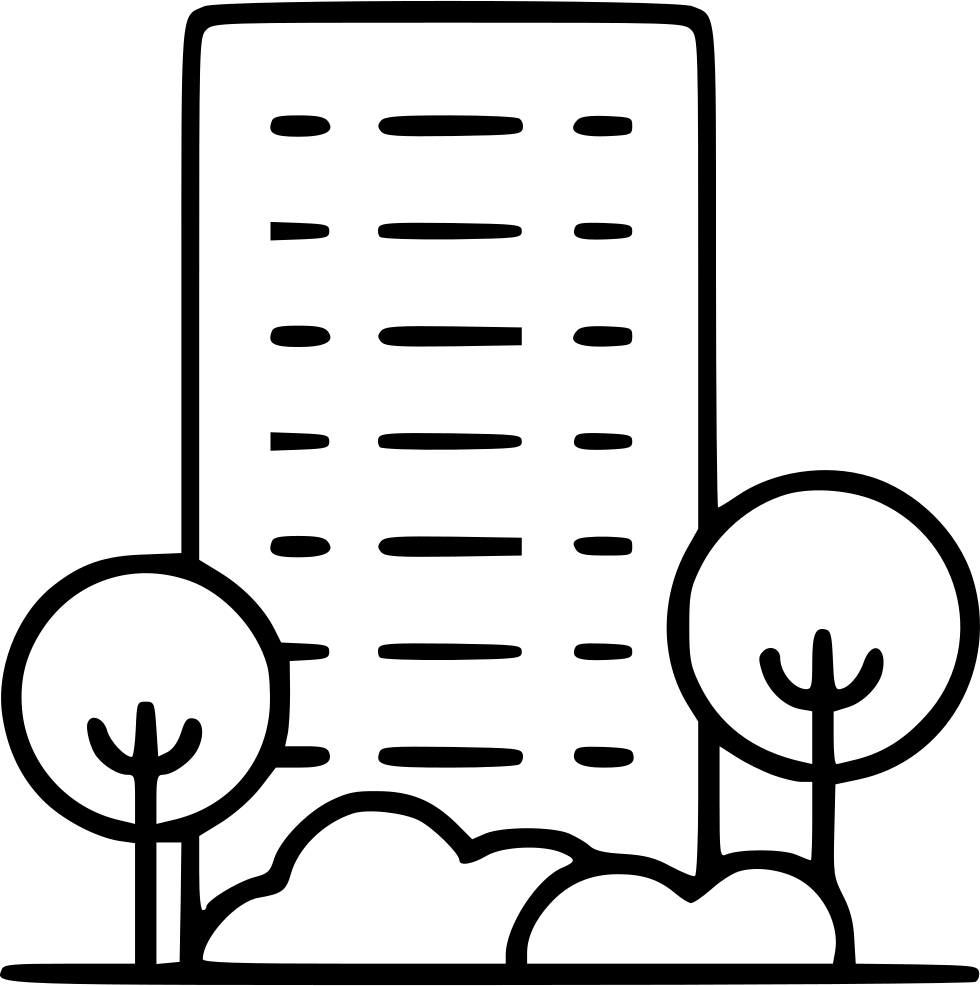 980x986 Residential Building With Trees Condominium Floor Accommodation