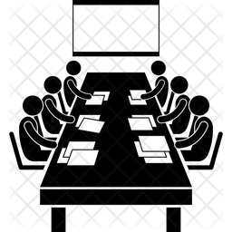256x256 Conference Room Icon Of Glyph Style