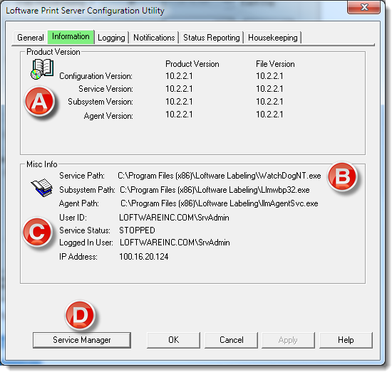 550x523 Configuration Utility Information Tab