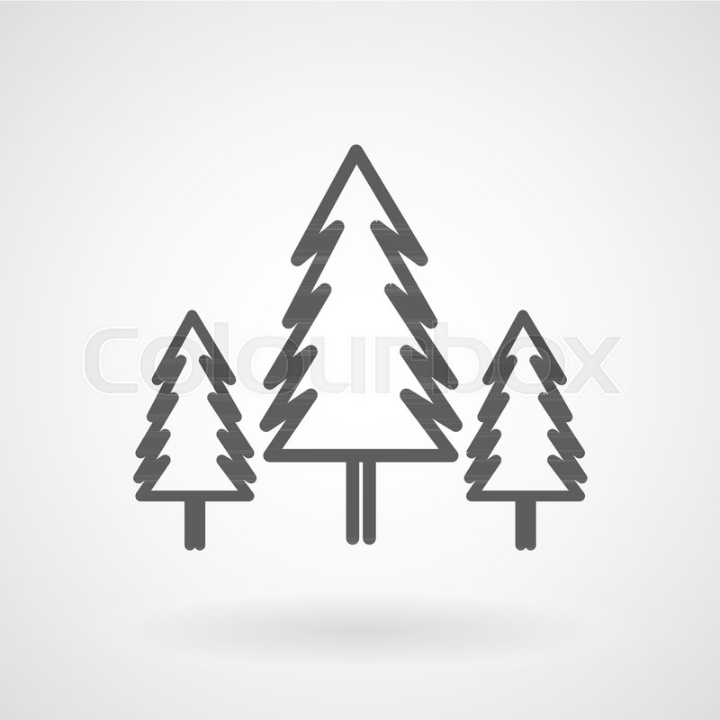 Three Conifer Pine Trees In A Forest Stock Vector Colourbox 800x800 Three Conifer Pine Trees In A Forest Stock Vector Colourbox