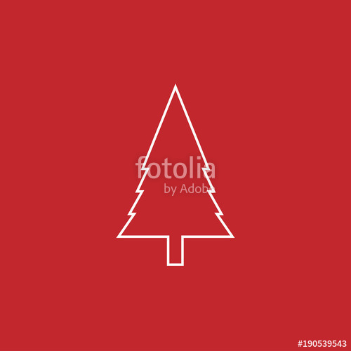 500x500 Christmas Tree Line Icon, Decorated Conifer Outline And Filled
