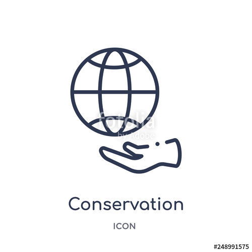 500x500 Conservation Icon From Nature Outline Collection Thin Line
