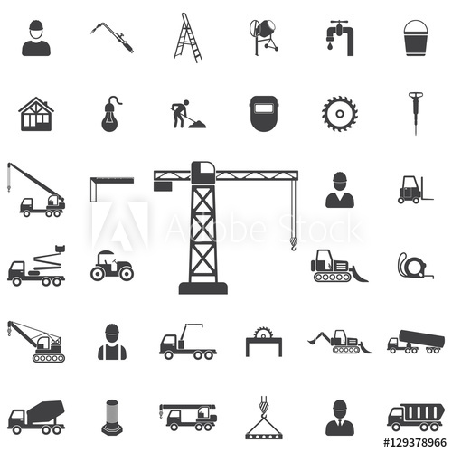 500x500 Building Crane Icon Construction Icons Universal Set For Web