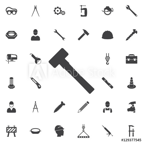 500x500 Sledgehammer Icon Construction Icons Universal Set For Web