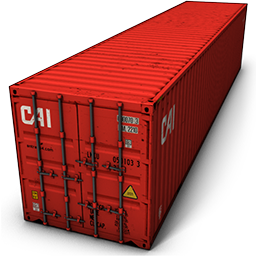256x256 Cargo Red Container Icon