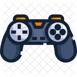 256x256 Game Controller Icon Of Colored Outline Style
