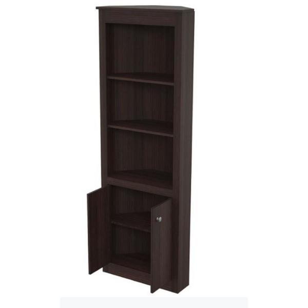 600x600 Inval Espresso Corner Bookshelf Be