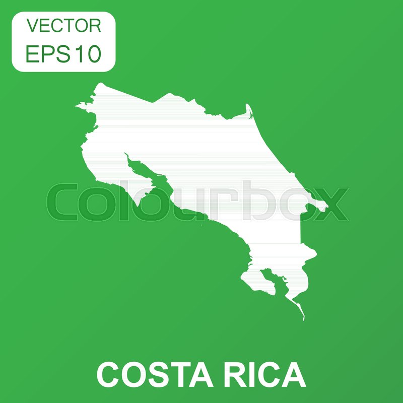 800x800 Costa Rica Map Icon Business Concept Stock Vector Colourbox