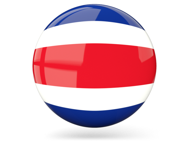 640x480 Glossy Round Icon Illustration Of Flag Of Costa Rica