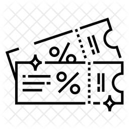 256x256 Coupon Icon Of Line Style