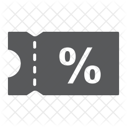 256x256 Discount Coupon Icon Of Glyph Style