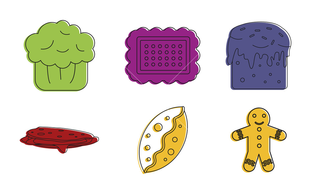 1000x625 Bakery Icon Set Color Outline Set Of Bakery Vector Icons For Web