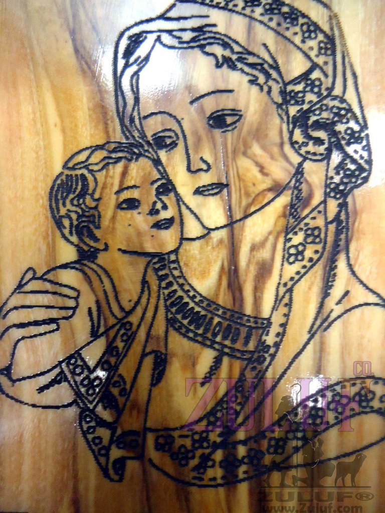 768x1024 Modern Religious Icon Mother Of God Mary Icon Olive Wood Religious