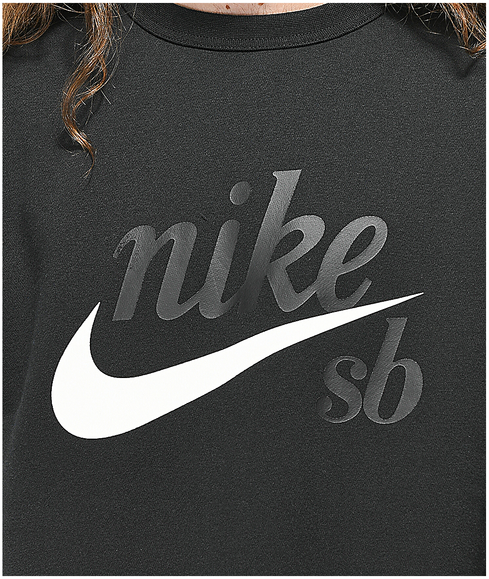 1000x1184 Nike Sb Icon Craft Black Crew Neck Sweatshirt Zumiez