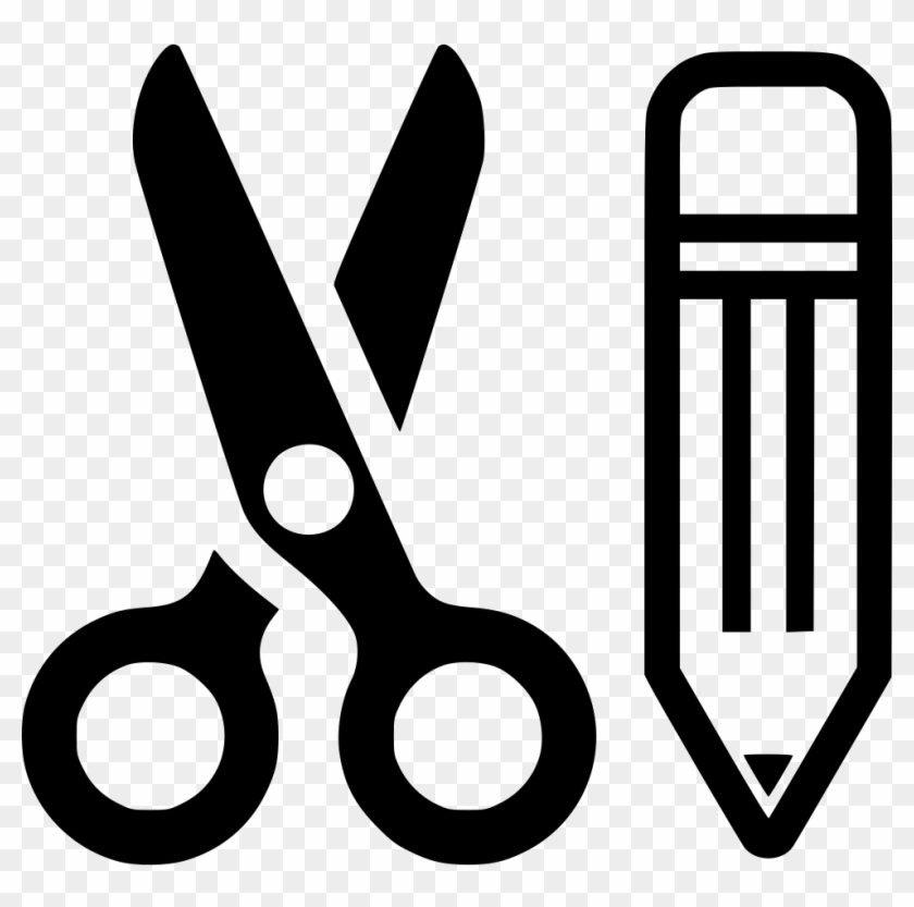 840x833 Scissors And Pencil Png