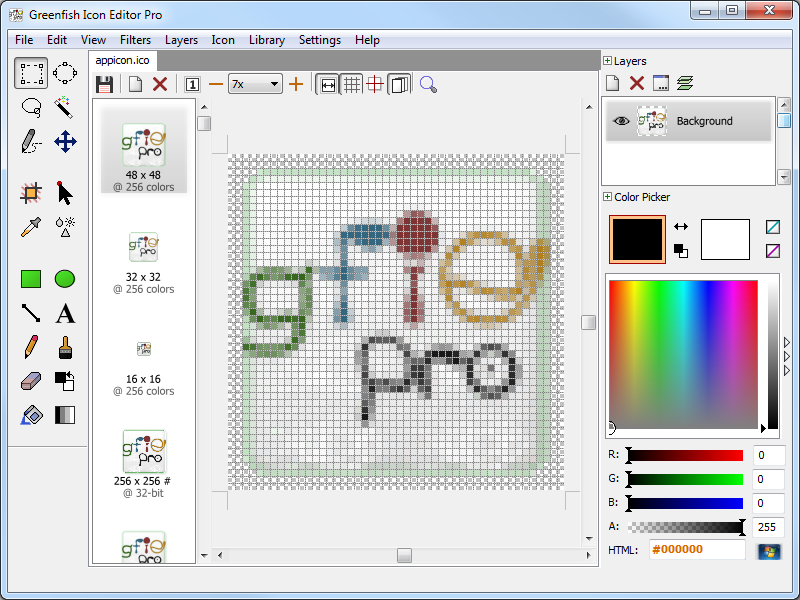 800x600 Greenfish Icon Editor Pro Portable