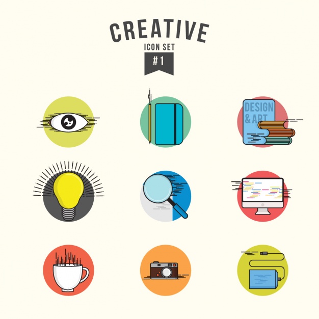 626x626 Creative Icons Set Vector Free Download