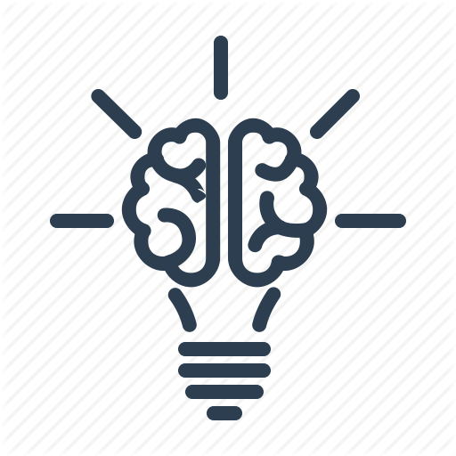 512x512 Brain, Bulb, Creative, Creativity, Idea, Productivity, Thinking Icon