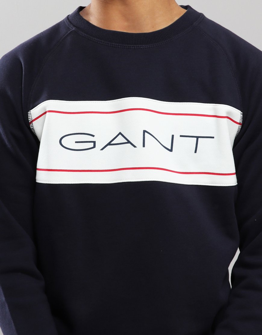 Gant Kids Icon Crew Neck Sweat Evening Blue 870x1110 Gant Kids Icon Crew Neck Sweat Evening Blue
