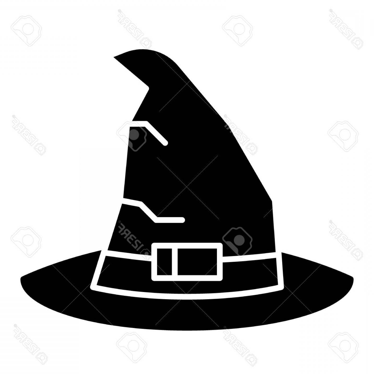 1560x1560 Photostock Illustration Witch Hat Solid Icon Wizard Hat Vector