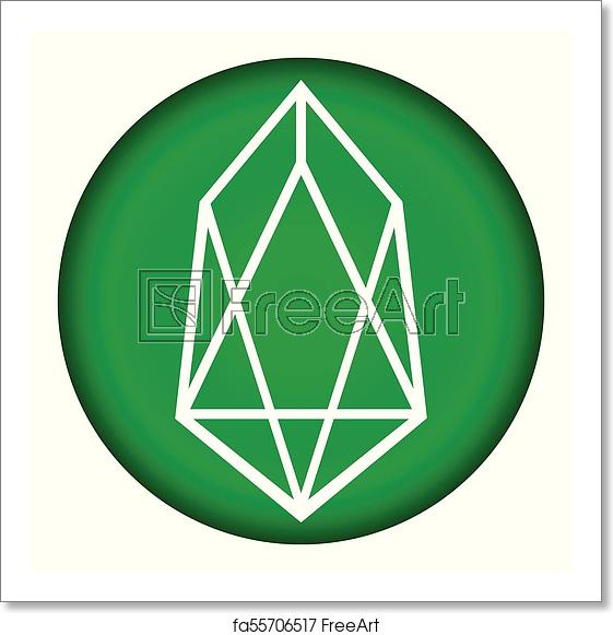 561x581 Free Art Print Of Crypto Coin Eos Icon On White Crypto Coin Eos