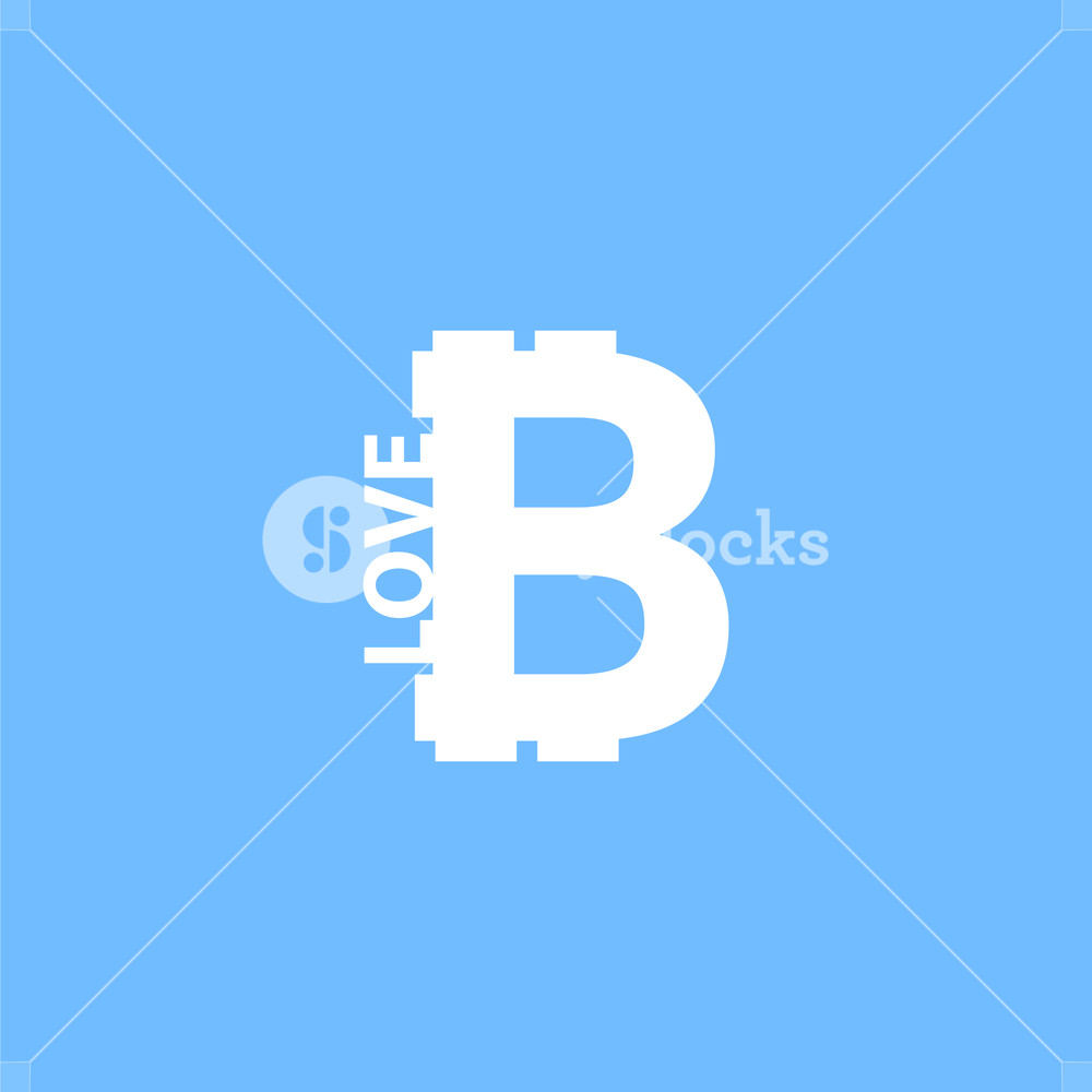 1000x1000 I Love Bitcoin Vector Icon Bitcoin Sign Icon For Internet Money