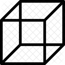 256x256 Cube Icon Of Line Style