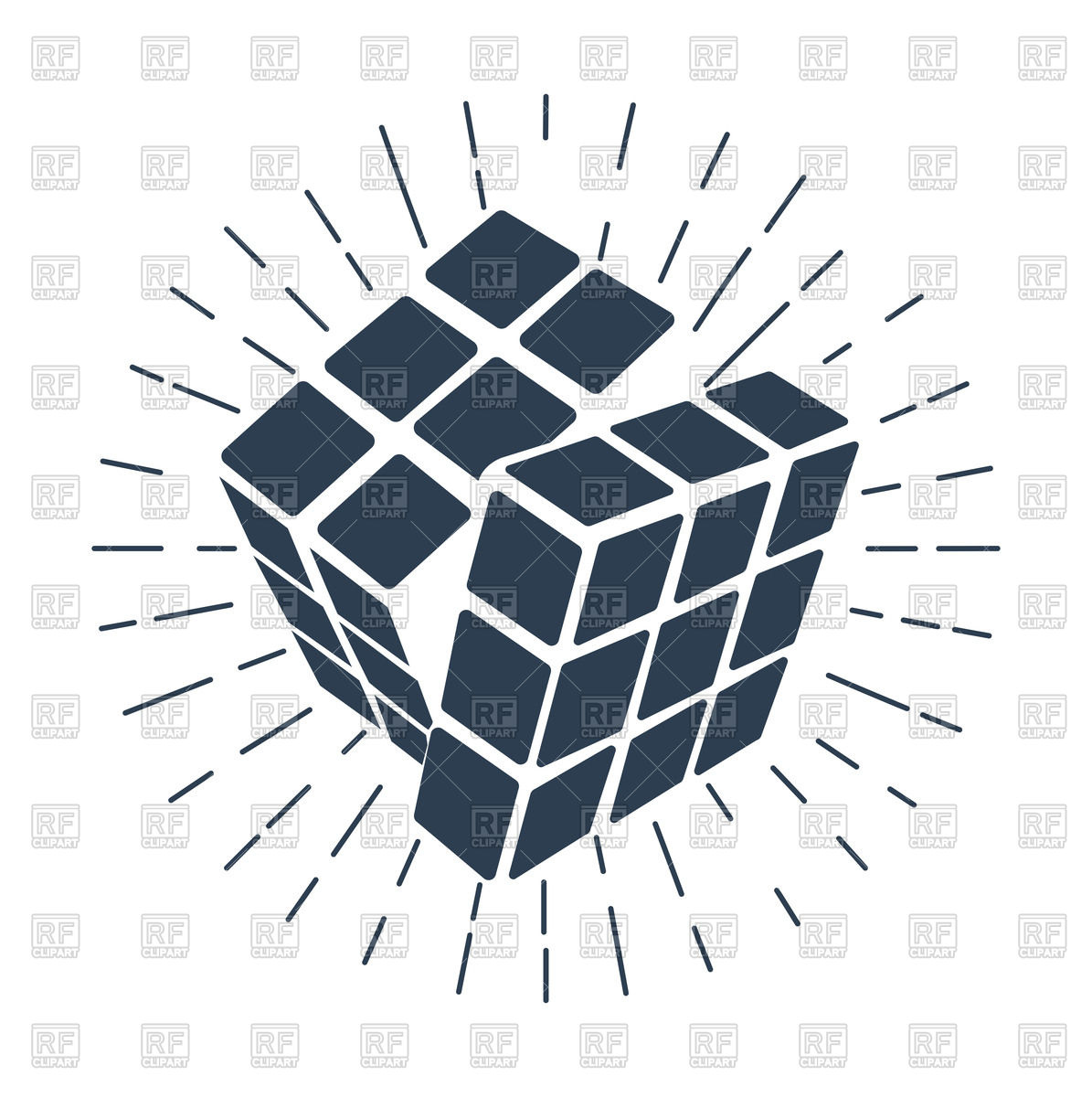 1195x1200 Cube Rubik's Icon Vector Image Of Icons And Emblems Rodnikovay